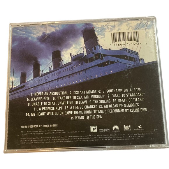 James Horner – Titanic (Music From The Motion Picture) CD 1997 SK 63213 - Picture 2 of 6